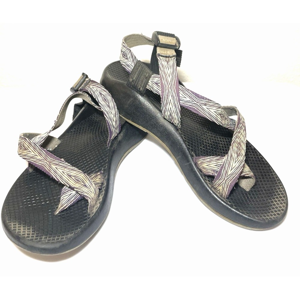 Chaco Womens Sandal Z/2 Classic Toe Loop Geometric Purple 8 Multi